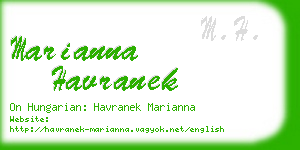 marianna havranek business card